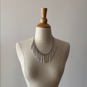 Rebecca Minkoff fringed silver necklace